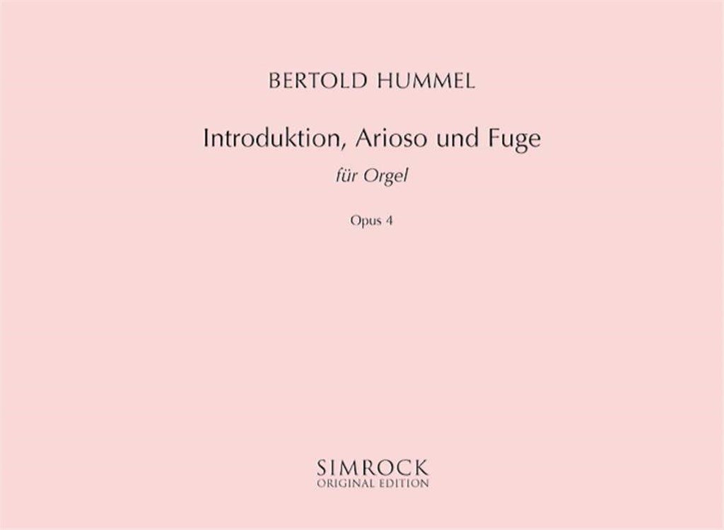 Introduction, Arioso and Fugue op. 4